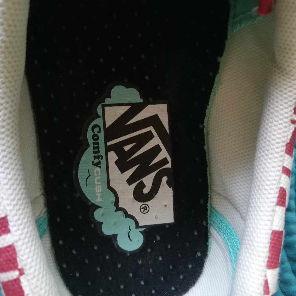 Vans Red & White Checkered Shoes Suede & Canvas W8/M6.5 - Picture 11 of 11